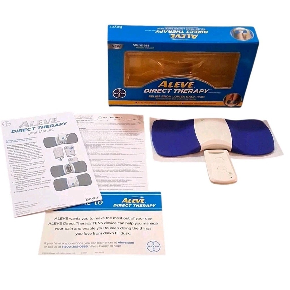 Bayer Aleve Direct Therapy Tens Device Lower Back Wireless Remote Tested Works